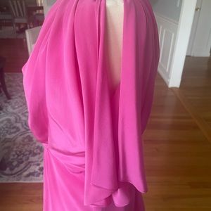 Chelsea Flower silk top in “Barbie” pink